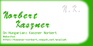 norbert kaszner business card